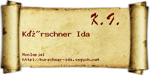 Kürschner Ida névjegykártya